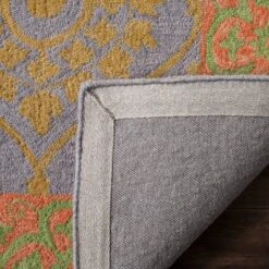 2'x3' Leaf Hooked Accent Rug Orange/Silver - Safavieh 7 2'x3' Leaf Hooked Accent Rug Orange/Silver - Safavieh -Safavieh Store GUEST d48a0d9e f9bc 4fde 8e0c fbe74e88c9ab