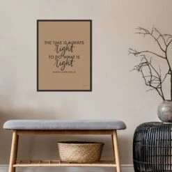 18" X 24" Words Of Wisdom IV Black - The Time Is Right By Becky Thorns Framed Canvas Wall Art Black - Amanti Art -Safavieh Store GUEST d50f57da d0a3 4364 a4a1 5a83025345ea