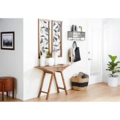 Metal Geometric Wall Decor With Wood Frame Set Of 2 Black - Olivia & May 9 Metal Geometric Wall Decor With Wood Frame Set Of 2 Black - Olivia & May -Safavieh Store GUEST d7363a8a ed08 48d6 be73 f794ed173635