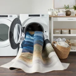 Nourison Washables Abstract Brushstroke Indoor Non-Skid Area Rug -Safavieh Store GUEST d98364c4 eeae 4c07 8188 89ce5d4f6fb3