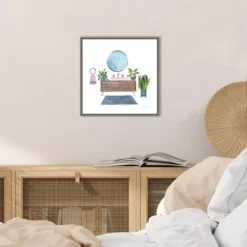 16" X 16" Bathroom I By Farida Zaman Framed Canvas Wall Art Green - Amanti Art -Safavieh Store GUEST d9cf12ae c48b 4c4d 9e08 3eefb0a5b42e