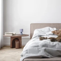 11.02" Mini Modern Ceramic Pastel Accent Bedside Table Desk Lamp With Matching Fabric Shade Periwinkle Blue - Simple Designs -Safavieh Store GUEST daf1d48e 8605 4e89 a42d 7fd39338de17