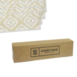 SussexHome Tetra One Design Cotton Anti-Slip Stair Treads, 9” X 28“ -Safavieh Store GUEST dda92df5 60c5 4c89 92bf 3216caa1a134