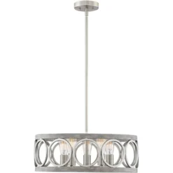 Franklin Iron Works Salima Brushed Nickel Gray Pendant Chandelier 21 1/4" Wide Farmhouse Rustic LED 5-Light Fixture For Dining Room Kitchen Island 13 Franklin Iron Works Salima Brushed Nickel Gray Pendant Chandelier 21 1/4" Wide Farmhouse Rustic LED 5-Light Fixture For Dining Room Kitchen Island -Safavieh Store GUEST de3c317b 863c 4a94 b35f df4fa71d5c3b