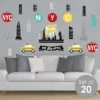 Big Dot Of Happiness NYC Cityscape - Peel And Stick New York Skyline Vinyl Wall Art Stickers - Wall Decals - Set Of 20 -Safavieh Store GUEST deaa7808 48b8 400c 929b 50b61bbdfbfc