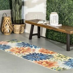 NuLOOM Rosana Floral Machine Washable Indoor/Outdoor Area Rug