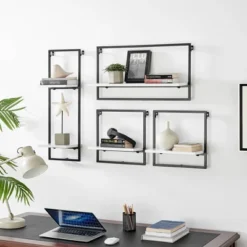 4pc Framed Wall Shelf Set White - Danya B. -Safavieh Store GUEST df5e7bdb a5c8 452f 832e c376bc7c175b