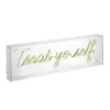 20" Treat Yo Self Contemporary Glam Acrylic Box Pendant (Includes LED Light Bulb) Neon Yellow - JONATHAN Y -Safavieh Store GUEST e0041d65 1cec 4f87 9367 a2c03866a7e7