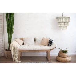 3-Tier Round Metal Chandelier With 3 Lights And Hanging Wood Beads Cream - Storied Home -Safavieh Store GUEST e00933ee b307 43cd a543 5633074ed1d0