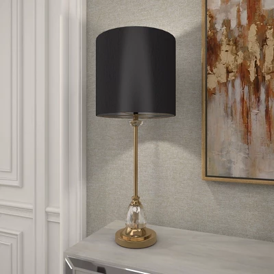 Metal Buffet Lamp With Drum Shade Black - Olivia & May 15 Metal Buffet Lamp With Drum Shade Black - Olivia & May - Image 13