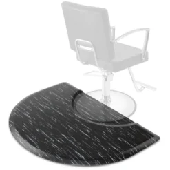 Saloniture Salon & Barber Shop Chair Anti-Fatigue Floor Mat - Black Semi Circle -Safavieh Store GUEST e0fd3243 5dbd 4a27 9ce6 972c09d855b3