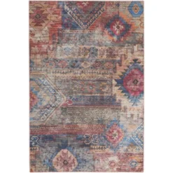 Nicole Curtis Machine Washable Distressed Southwestern Indoor Rug -Safavieh Store GUEST e2794d9f 7b7c 496d 904e f397ed9d2f3d