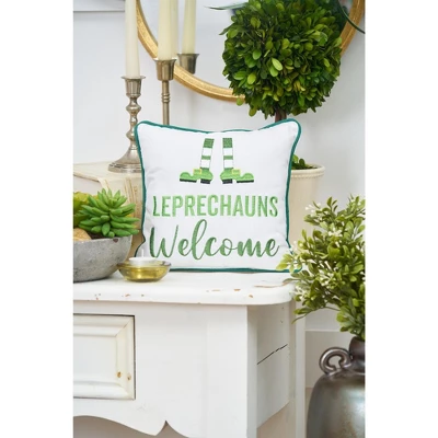 C&F Home 10" X 10" Leprechauns Welcome Embroidered Throw Pillow 4 C&F Home 10" X 10" Leprechauns Welcome Embroidered Throw Pillow - Image 2