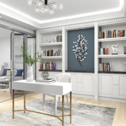 Metal Leaf Metallic Wall Decor With Stem - Olivia & May 29 Metal Leaf Metallic Wall Decor With Stem - Olivia & May -Safavieh Store GUEST e47dda32 59e8 4be9 8822 4c34f60193c7