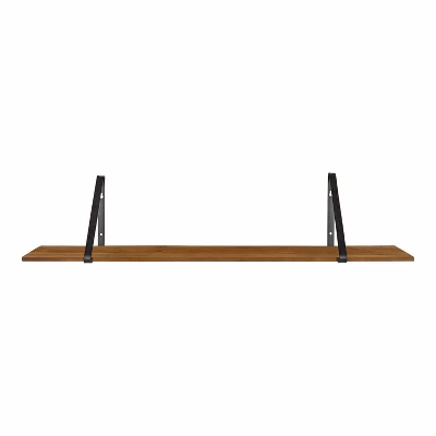 38" Soloman Wooden Shelf With Metal Brackets - Kate & Laurel All Things Decor 6 38" Soloman Wooden Shelf With Metal Brackets - Kate & Laurel All Things Decor - Image 4