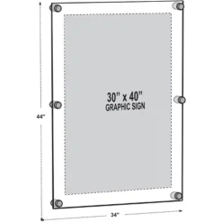 Azar Displays Floating Acrylic Wall Frame With Silver Stand Off Caps: 30" X 40" Graphic Size, Overall Frame Size: 34" X 44", 1-Pack 13 Azar Displays Floating Acrylic Wall Frame With Silver Stand Off Caps: 30" X 40" Graphic Size, Overall Frame Size: 34" X 44", 1-Pack -Safavieh Store GUEST e597b7f5 6563 44ef bffc 2fec580a2441