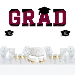 Big Dot Of Happiness Maroon Graduation Party Decor - Vinyl Wall Decals - Grad -Safavieh Store GUEST e6235f94 4cd5 4664 93b7 b2fb88894e96
