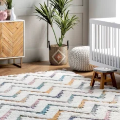 2'8"x8' Rumi High-Low Chevron Tassel Area Rug Beige Runner - NuLOOM -Safavieh Store GUEST e66adc86 2b9a 4a7a 9246 13e5613e993f