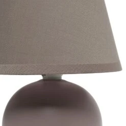 8.66" Petite Ceramic Orb Base Bedside Table Desk Lamp With Matching Tapered Drum Fabric Shade Gray - Creekwood Home -Safavieh Store GUEST e6d62651 e3c1 457f 9d2b d2fffb8870cf