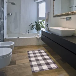 World Rug Gallery Checkered Plaid Anti-Fatigue Standing Mat -Safavieh Store GUEST e7cf54a3 7e35 4478 a8ae 5e45a5147a04