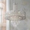 Vienna Full Spectrum Crystal Cascade Chrome Chandelier 19 1/2" Wide Modern 9-Light LED Fixture For Dining Room House Kitchen Island Entryway Bedroom