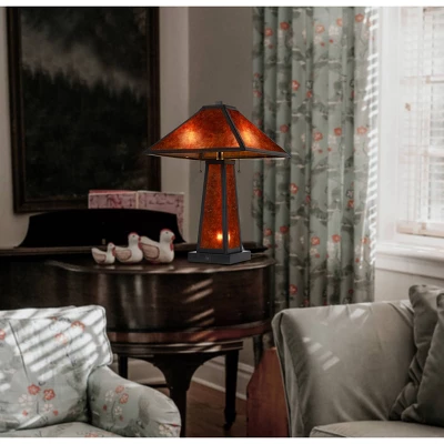 23.5" Mica Table Lamp With Night Light - Cal Lighting 3 23.5" Mica Table Lamp With Night Light - Cal Lighting