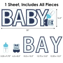 Big Dot Of Happiness It's A Boy - Peel And Stick Blue Baby Shower Standard Banner Wall Decals - Baby -Safavieh Store GUEST eae604aa 3e2b 41a2 ad2b ddcc73c1192b