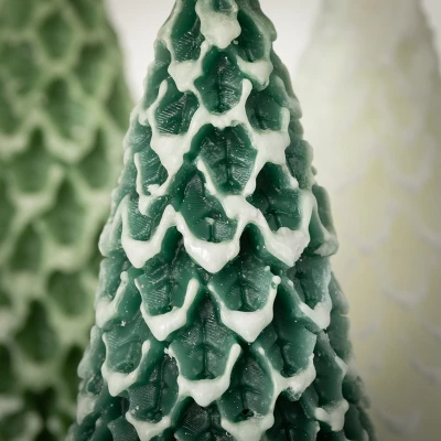 4"H Sullivans Cone Pine Tree Candle Set Of 3; Green 3 4"H Sullivans Cone Pine Tree Candle Set Of 3; Green