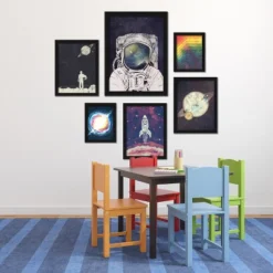 (Set Of 6) Framed Prints Gallery Wall Art Set Outer Space Astronaut By Tracie Andrews - Americanflat -Safavieh Store GUEST ec06f209 4202 414e a149 b8f3b7e71781