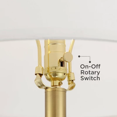 Possini Euro Design Modern Arc Floor Lamp Standing 62 1/2" Tall Warm Gold Offset Arm White Linen Drum Shade For Living Room Reading Family Bedroom 7 Possini Euro Design Modern Arc Floor Lamp Standing 62 1/2" Tall Warm Gold Offset Arm White Linen Drum Shade For Living Room Reading Family Bedroom - Image 5