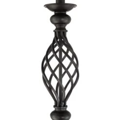 Franklin Iron Works Annie Rustic Floor Lamp With Black Riser 67 1/2" Tall Bronze Iron Scroll Cream Hardback Drum Shade For Living Room Bedroom Office -Safavieh Store GUEST ed0c7d50 5a52 40bb 9cdc 6d46b98e27bb