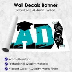 Big Dot Of Happiness Teal Graduation Party Decor - Vinyl Wall Decals - Grad -Safavieh Store GUEST ed8d9829 713e 46d0 8dce b2c108861131