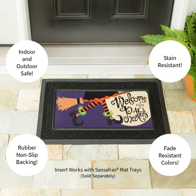 Evergreen Welcome My Pretties Sassafras Indoor Outdoor Switch Doormat 1'10"x10" Purple 6 Evergreen Welcome My Pretties Sassafras Indoor Outdoor Switch Doormat 1'10"x10" Purple - Image 4