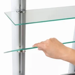 7" X 20" 2 Tier Adjustable Glass Shelf With Towel Bar Wall Shelf - Danya B. -Safavieh Store GUEST eec2bf29 9a76 4ea5 8bdf e5a593f81209