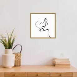 16" X 16" Muser I Woman By Isabelle Z Framed Canvas Wall Art Gold - Amanti Art -Safavieh Store GUEST f04dbd3e 6948 4c8b bd25 ca854fe15744