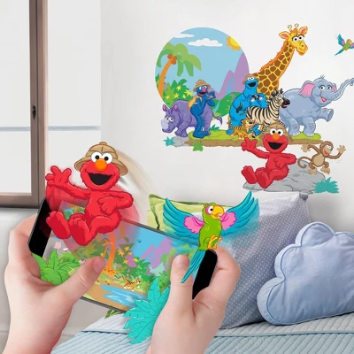 Sesame Street Wall Stories Elmo Goes To The Zoo Wall Decal 4 Sesame Street Wall Stories Elmo Goes To The Zoo Wall Decal - Image 2