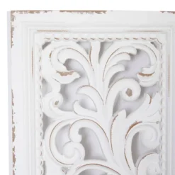 Set Of 2 Wood Floral Intricately Carved Scroll Wall Decors White - Olivia & May -Safavieh Store GUEST f1737d35 7773 48c9 ab81 5b75dc2d07a5