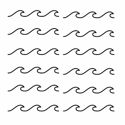 Simplistic Waves Peel And Stick Wall Decal Black - RoomMates 4 Simplistic Waves Peel And Stick Wall Decal Black - RoomMates - Image 2