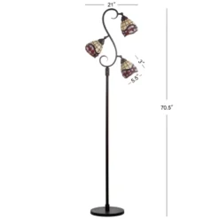 70.5" Walker Tiffany Multi Light Floor Lamp (Includes LED Light Bulb) Bronze - JONATHAN Y -Safavieh Store GUEST f2018405 22c0 4163 9798 35e55f076018