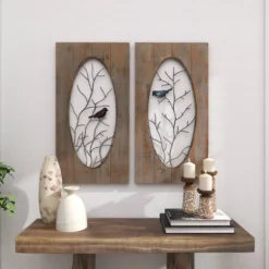 Set Of 2 Wood Bird Wall Decors With Tree Branches Brown - Olivia & May 27 Set Of 2 Wood Bird Wall Decors With Tree Branches Brown - Olivia & May -Safavieh Store GUEST f218ca0e c03e 456f be3a 004ec010091b