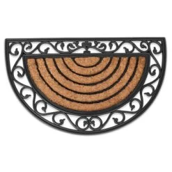 BIRDROCK HOME 18 X 30 Half Round Natural Coir And Rubber Doormat With Scroll Border 8 BIRDROCK HOME 18 X 30 Half Round Natural Coir And Rubber Doormat With Scroll Border -Safavieh Store GUEST f27609ed 2ce8 47fb 8639 d73734ab2e57