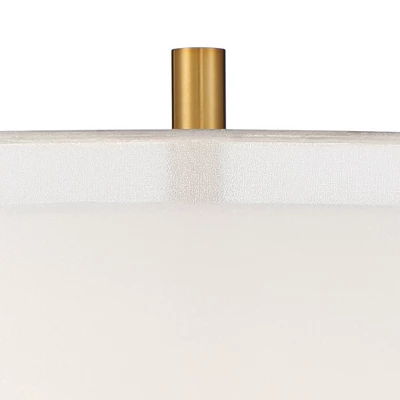 Possini Euro Design Roxie Modern Floor Lamp With Riser 65 1/2" Tall Brass Black Metal Sheer Linen Double Drum Shade For Living Room Bedroom Office 3 Possini Euro Design Roxie Modern Floor Lamp With Riser 65 1/2" Tall Brass Black Metal Sheer Linen Double Drum Shade For Living Room Bedroom Office