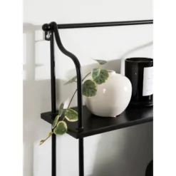 21" X 32" Walters Wood/Metal 3 Tier Shelving Black - Kate & Laurel All Things Decor -Safavieh Store GUEST f41a27f8 c30f 4e82 8d8e 79820d7dbbb3