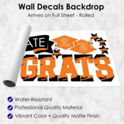 Big Dot Of Happiness Orange Graduation Party Photo Backdrop - Wall Decals -Safavieh Store GUEST f46cb47e 6ba3 4161 b4a4 3af321b20e0a
