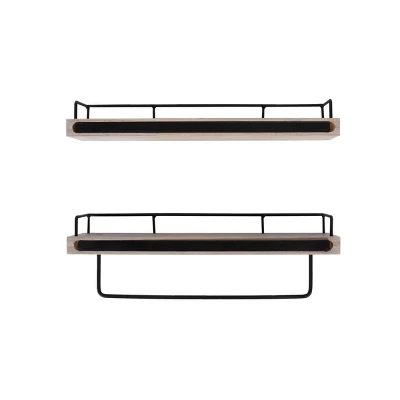 2pc Shelf Gray/Black - New View 4 2pc Shelf Gray/Black - New View - Image 2