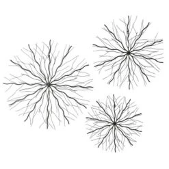 Set Of 3 Metal Starburst Wall Decors With Branch Inspired Design Black - Olivia & May -Safavieh Store GUEST f8a679a2 d094 46a7 a1e8 1f9152ce0cca