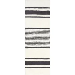 Lauren Liess X RugsUSA - Striped Wool Machine Washable Area Rug -Safavieh Store GUEST f96d20f6 0fb8 4578 9b37 999c9347ac54
