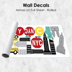 Big Dot Of Happiness NYC Cityscape - Peel And Stick New York Skyline Vinyl Wall Art Stickers - Wall Decals - Set Of 20 -Safavieh Store GUEST f9b9a755 82e7 4cd4 8199 0c8c65b9baf8