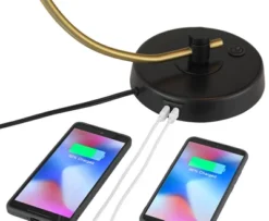 Possini Euro Design Modern Mid Century Desk Lamp 28 1/2" Tall Warm Gold Black With Dual USB Charging Ports For Bedroom Living Room Office Reading Home -Safavieh Store GUEST f9c47d67 9358 47c7 884e 9ac57a4ca8b4