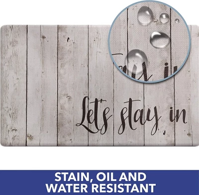 J&V TEXTILES Anti Fatigue Kitchen Mat Cushioned Anti Fatigue, Non Slip Waterproof Mat Standing Desk, 20x36x1/2 Inches (Let's Stay In) 3 J&V TEXTILES Anti Fatigue Kitchen Mat Cushioned Anti Fatigue, Non Slip Waterproof Mat Standing Desk, 20x36x1/2 Inches (Let's Stay In)